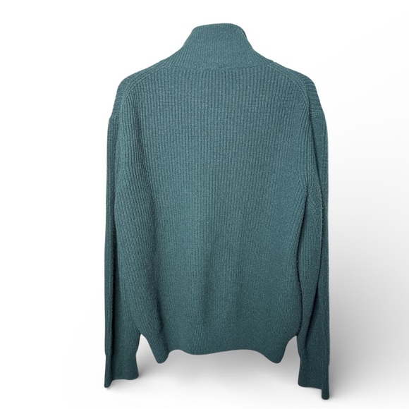 John Smedley Mens Zip Cardigan Cashmere Wool Sweater Size XXL Green Preppy Luxe - Picture 3 of 9